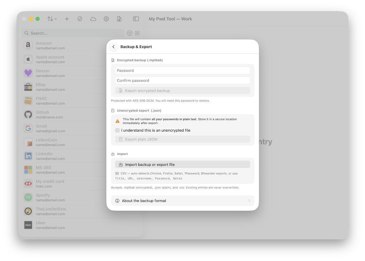 Backup management